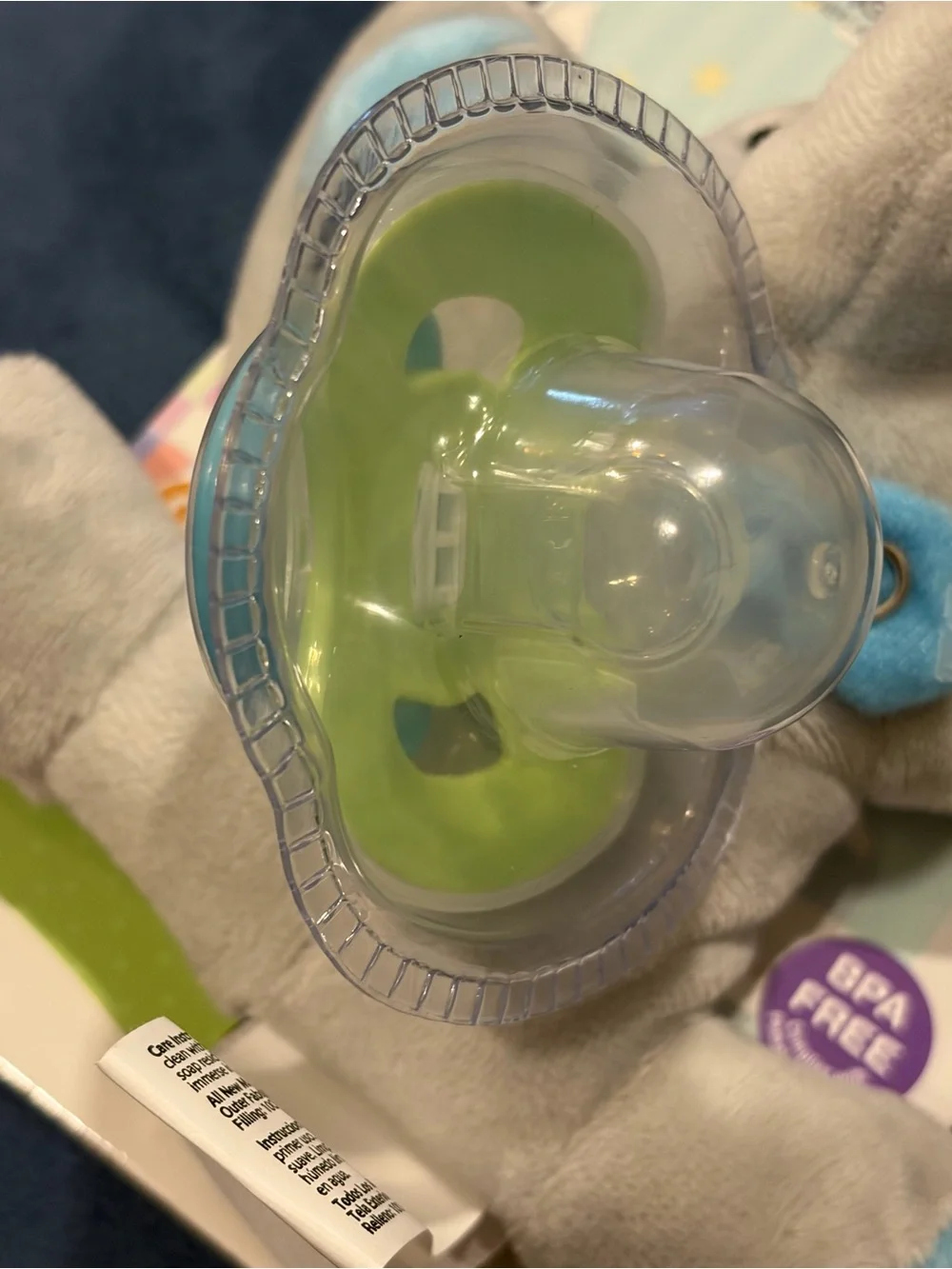 Cribmates Plush Elephant Pacifier Holder W/Pacifier